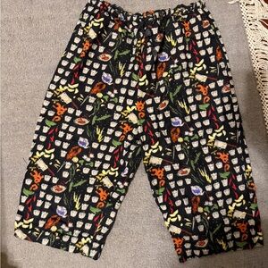 Nicole Miller Colorful women’s Pajama capris - sushi print. Size small
